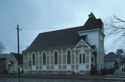 320 N DURKEE ST, a Queen Anne synagogue/temple, built in Appleton, Wisconsin in 1883.