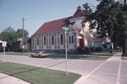 Temple Zion and School, a Building.