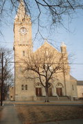 309 DESNOYER ST, a Late Gothic Revival church, built in Kaukauna, Wisconsin in 1914.