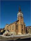 132 W JOHNSON ST, a Romanesque Revival house of worship, built in Madison, Wisconsin in 1865.