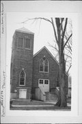 KINNICKINNIC AND S LOCUST, W CNR, a Late Gothic Revival church, built in Prescott, Wisconsin in 1934.