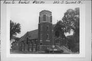 202 S 2ND ST, a Late Gothic Revival house of worship, built in River Falls, Wisconsin in 1925.