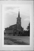 NORTH SIDE OF PLOVER RD, AT INTERSECTION WITH CLEVELAND AVE, a Romanesque Revival house of worship, built in Plover, Wisconsin in 1911.