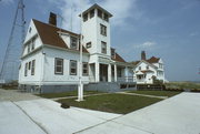 REICHERT CT, NORTH PIER AT ENTRANCE TO RACINE HARBOR, a Queen Anne lifesaving station facility/lighthouse, built in Racine, Wisconsin in 1866.