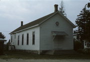 Old World Wisconsin (AKA 8506 COUNTY HIGHWAY O in Waterford, WI), a Front Gabled meeting hall, built in Eagle, Wisconsin in 1874.