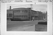 740 COLLEGE AVE, a Art/Streamline Moderne recreational building/gymnasium, built in Racine, Wisconsin in 1952.