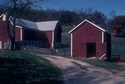 1972 State Highway 92, a Astylistic Utilitarian Building roundhouse/repair shop/car barn, built in Springdale, Wisconsin in 1887.