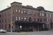 213 S CENTRAL AVE, a Romanesque Revival lodging-hotel, built in Richland Center, Wisconsin in 1873.