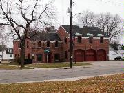 889 Shawano Ave, a Colonial Revival/Georgian Revival fire house, built in Green Bay, Wisconsin in 1931.