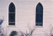 COUNTY HIGHWAY F, a Front Gabled church, built in Dresser, Wisconsin in 1889.