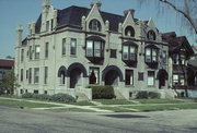 1501, 1503, AND 1507 N MARSHALL ST, a Romanesque Revival row house/townhouse, built in Milwaukee, Wisconsin in 1880.