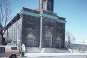 605 S 4TH ST, a Romanesque Revival church, built in Milwaukee, Wisconsin in 1849.