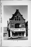 901-903 S 16TH ST, a German Renaissance Revival retail building, built in Milwaukee, Wisconsin in 1906.