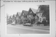 1908-1910, 1912-1914, 1916, 1920-22, 1924-1926, 1928-1930, 1932, 1936 N 35TH ST, a Front Gabled duplex/two-flat, built in Milwaukee, Wisconsin in 1898.