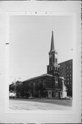 844 N BROADWAY (835 N MILWAUKEE ST), a Romanesque Revival house of worship, built in Milwaukee, Wisconsin in 1846.