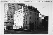 700-02 N MILWAUKEE ST, a Second Empire large retail building, built in Milwaukee, Wisconsin in 1866.