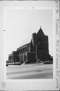 1905 W WISCONSIN AVE, a Late Gothic Revival church, built in Milwaukee, Wisconsin in 1915.