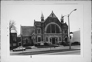 2133 W WISCONSIN AVE, a Romanesque Revival house of worship, built in Milwaukee, Wisconsin in 1888.
