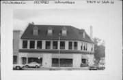7677 W STATE ST & 7707 HARWOOD AVE, a Commercial Vernacular small retail building, built in Wauwatosa, Wisconsin in 1910.