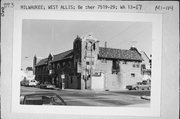 7519-7529 W BECHER ST, a Spanish/Mediterranean Styles retail building, built in West Allis, Wisconsin in 1929.