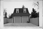 349 S 1ST ST, a Second Empire carriage house, built in Evansville, Wisconsin in 1988.