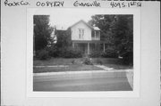 409 S 1ST ST, a Queen Anne house, built in Evansville, Wisconsin in 1885.