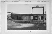 203 S PEARL ST, a Astylistic Utilitarian Building roundhouse/repair shop/car barn, built in Janesville, Wisconsin in 1857.
