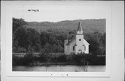 NEW BRIDGE ON COUNTY HIGHWAY D AND CHIPPEWA RIVER, a Front Gabled church, built in Washington, Wisconsin in 1881.