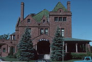 623 BROADWAY, a Romanesque Revival house, built in Baraboo, Wisconsin in 1906.