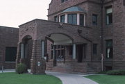 623 BROADWAY, a Romanesque Revival house, built in Baraboo, Wisconsin in 1906.