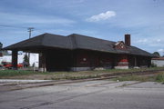 RAILROAD ST, a Neoclassical/Beaux Arts depot, built in Reedsburg, Wisconsin in 1905.