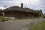 RAILROAD ST, a Neoclassical/Beaux Arts depot, built in Reedsburg, Wisconsin in 1905.