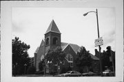 615 BROADWAY, a Romanesque Revival house of worship, built in Baraboo, Wisconsin in 1898.