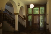 904 3RD ST, a Romanesque Revival courthouse, built in Hudson, Wisconsin in 1900.