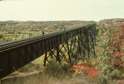 ON THE SOO LINE TRACKS OVER THE ST CROIX RIVER 3 MI W OF SOMERSET, a Other Vernacular deck truss bridge, built in Somerset, Wisconsin in 1910.