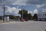 TOWN SQ, a Queen Anne depot, built in Elkhart Lake, Wisconsin in 1897.