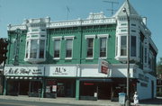902 - 904 - 906 Michigan Ave, a Queen Anne retail building, built in Sheboygan, Wisconsin in 1890.
