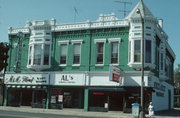 902 - 904 - 906 Michigan Ave, a Queen Anne large retail building, built in Sheboygan, Wisconsin in 1890.