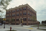 531 S 8TH ST, a Romanesque Revival industrial building, built in Sheboygan, Wisconsin in 1885.