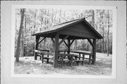 HIGHWAY 67, a Rustic Style gazebo/pergola, built in Greenbush, Wisconsin in 1940.