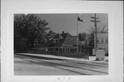 TOWN SQ, a Queen Anne depot, built in Elkhart Lake, Wisconsin in 1897.