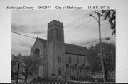 1818 N 13th St, a Late Gothic Revival church, built in Sheboygan, Wisconsin in 1931.