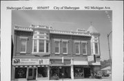 902 - 904 - 906 Michigan Ave, a Queen Anne large retail building, built in Sheboygan, Wisconsin in 1890.