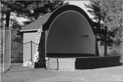 RIVERVIEW PARK (200 BLOCK OF N RAILROAD), a Rustic Style bandstand/bandshell, built in Eagle River, Wisconsin in 1938.