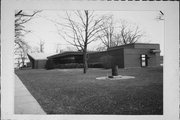 918 MAIN ST, a Usonian library, built in Lake Geneva, Wisconsin in 1954.