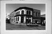 112 S 1ST ST, a Italianate small retail building, built in Whitewater, Wisconsin in 1878.