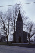 N12806 FOND DU LAC AVE, a Early Gothic Revival church, built in Germantown, Wisconsin in 1862.