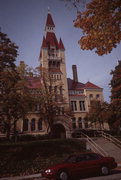 320 S 5TH AVE, a Romanesque Revival courthouse, built in West Bend, Wisconsin in 1889.
