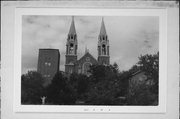 1525 Carmel Road, a Romanesque Revival religious residence, built in Erin, Wisconsin in 1931.