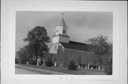 2750 DAVID STAR RD, a Romanesque Revival house of worship, built in Jackson, Wisconsin in 1855.